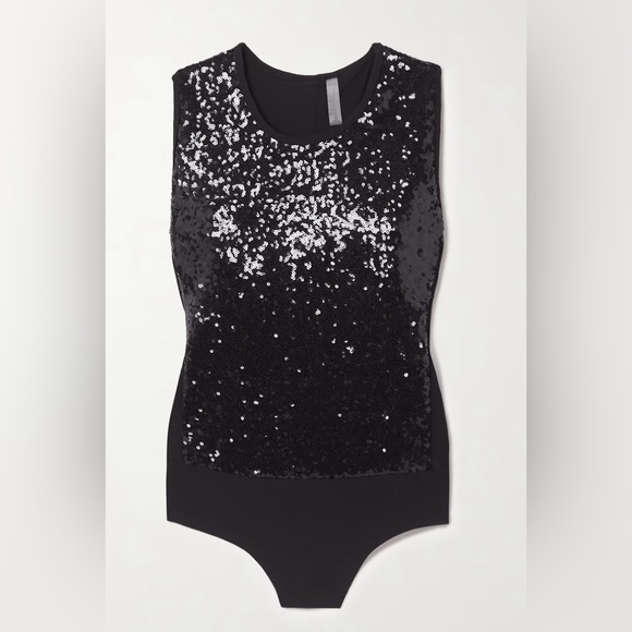 Commando NWT Sequin Embellished Stretch Jersey Bodysuit M - Picture 1 of 5